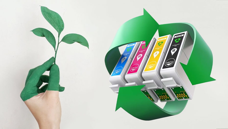 Nous rachetons et recyclons vos cartouches d'encre vides